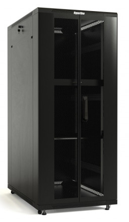 Hyperline twb 1266 gp ral9004 шкаф настенный 19 дюймовый 19 12u 650x600х600мм стеклянная дверь