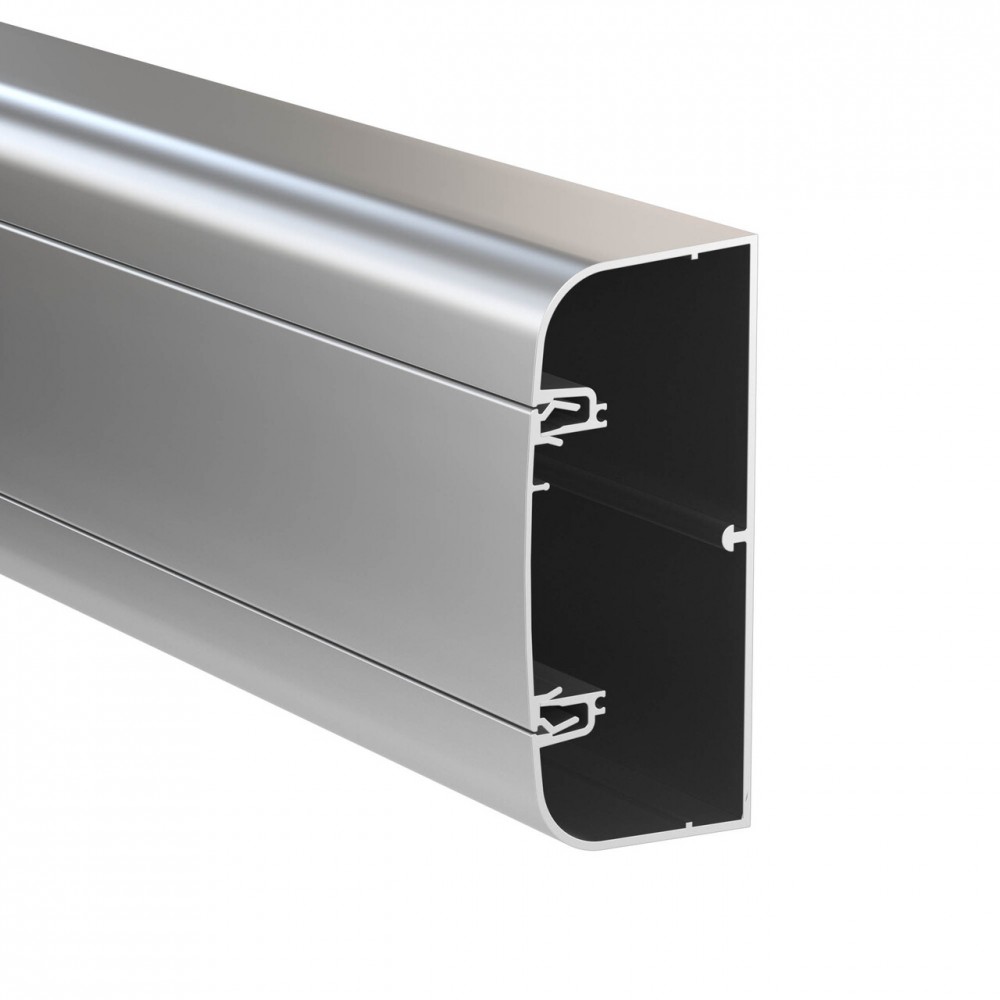 Кабель-канал 90x50 алюминиевый серый металлик in-Liner Aero